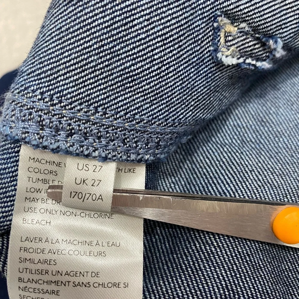 We The Free, Women's Wide Leg Pants, High Rise, Size 27 Dark Blue - Picture 13 of 14